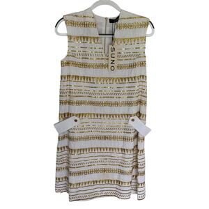 Suno Striped Knee-Length Dress Size XS